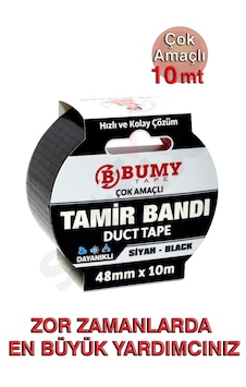 Duct Tape Tamir Bandı 48mm X 10mt Siyah Duct Tape Tamir Bandı 48mm X 10mt Siyah