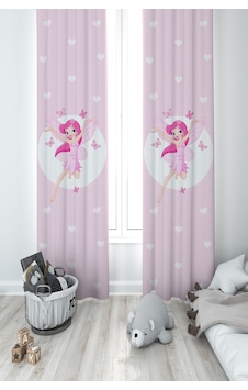 Mekta Home Bebek Ve Çocuk Odası Uçan Peri Kızı Ve Kalp Desenli 2 Kanat Fon Perde Mekta Home Bebek Ve Çocuk Odası Uçan Peri Kızı Ve Kalp Desenli 2 Kanat Fon Perde