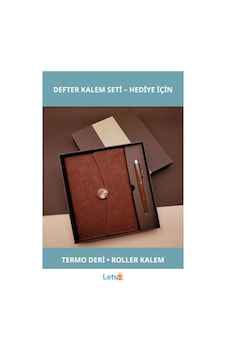 Özel Kutulu Termo Deri Defter Ve Metal Roller Kalem Seti Çok Renkli Özel Kutulu Termo Deri Defter Ve Metal Roller Kalem Seti Çok Renkli