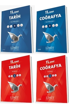 Limit 11. Sınıf Tarih + Coğrafya Konu + Soru Seti 4 Kitap 2023 Limit 11. Sınıf Tarih + Coğrafya Konu + Soru Seti 4 Kitap 2023