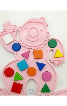 Eğitici Geometrik Şekiller - Renkli Şekil Eşleştirme - Zeka Geliştirici Çocuk Puzzle - Pembe Eğitici Geometrik Şekiller - Renkli Şekil Eşleştirme - Zeka Geliştirici Çocuk Puzzle - Pembe