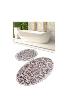 Motivas Beige Djt 2 Li Set Banyo Halısı Klozet Takımı Paspas Seti Çok Renkli