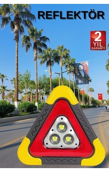 Reflektör - 576 - Güneş Panelli Solarlı Şarjlı Üçgen Işıklı Trafik - Csmo-tex - Reflektör Fener Reflektör - 576 - Güneş Panelli Solarlı Şarjlı Üçgen Işıklı Trafik - Csmo-tex - Reflektör Fener