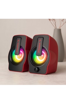 Northcity 2.0 Usb Rgb Işıklı Kırmızı Multimedya Hoparlör Seti 1+1, 12w Northcity 2.0 Usb Rgb Işıklı Kırmızı Multimedya Hoparlör Seti 1+1, 12w
