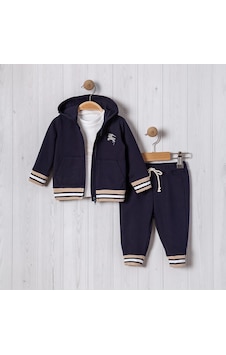 Lamato Baby Kapşonlu At Baskılı Bebe 3'lü Erkek Takım Lacivert Lamato Baby Kapşonlu At Baskılı Bebe 3'lü Erkek Takım Lacivert