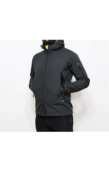 Orange Safety Softshell Gri Mont Ceket Siyah