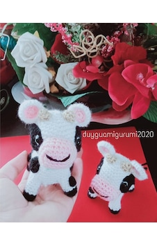 Amigurumi Sevimli Minik İnek Oyuncak Amigurumi Sevimli Minik İnek Oyuncak