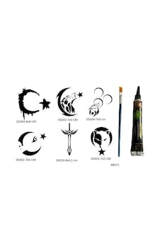 Airbrush Tattoo Türkçü Milliyetçi Desenler Şablon + Hint Kınası Geçici Dövme Seti 6'lı Airbrush Tattoo Türkçü Milliyetçi Desenler Şablon + Hint Kınası Geçici Dövme Seti 6'lı