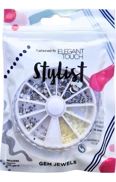 Elegant Touch Stylist Nail Art Taş Seti Gümüş Ve İnci Rengi 240 Adet Elegant Touch Stylist Nail Art Taş Seti Gümüş Ve İnci Rengi 240 Adet