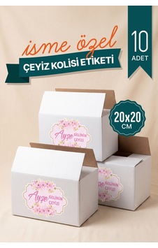 Kişiye Özel İsimli Çeyiz Kolisi Etiketi 20x20 Cm Diğer Kişiye Özel İsimli Çeyiz Kolisi Etiketi 20x20 Cm Diğer