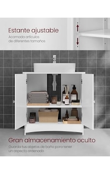 Vasagle 2 Kapılı Lavabo Dolabı, Banyo Dolabı, Ayarlanabilir Raflar, Bol Depolama Alanı, 60 X 30 X 60 Cm, Beyaz Bbc01wt Açık Ceviz Vasagle 2 Kapılı Lavabo Dolabı, Banyo Dolabı, Ayarlanabilir Raflar, Bol Depolama Alanı, 60 X 30 X 60 Cm, Beyaz Bbc01wt Açık Ceviz