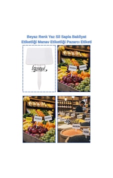 Yaz Sil Küçük Boy Sapla Bakliyat Etiketliği 15 Adet Manav Pazarcı Etiketi 002 Beyaz Yaz Sil Küçük Boy Sapla Bakliyat Etiketliği 15 Adet Manav Pazarcı Etiketi 002 Beyaz