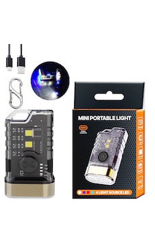 İdragon A11 Mini Led Anahtarlık Feneri 1000 Lumen Süper Parlak, Type-c Şarjlı, Manyetik Gövdeli, Çok Modlu Edc El Feneri Siyah