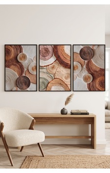 Siyah Ahşap Çerçeveli Soyut Kahverengi Bej Duvar Tablosu 3 Lü Set Organik Daire Desenli Modern Dekorasyon Kabartma Görünümlüdür Siyah Siyah Ahşap Çerçeveli Soyut Kahverengi Bej Duvar Tablosu 3 Lü Set Organik Daire Desenli Modern Dekorasyon Kabartma Görünümlüdür Siyah