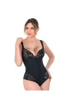 Civetta Siyahmı Emay 2947 Dantelli Agraflı Body Korse Siyah Civetta Siyahmı Emay 2947 Dantelli Agraflı Body Korse Siyah