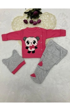 Yağmur Giyim %100 Pamuk Kendinden Eldivenli Bebek Papyonlu Ayıcık Pembe 3 Parça Hastane Çıkışı Seti 9201-p Pembe Yağmur Giyim %100 Pamuk Kendinden Eldivenli Bebek Papyonlu Ayıcık Pembe 3 Parça Hastane Çıkışı Seti 9201-p Pembe