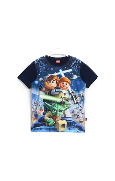 Erkek Çocuk Star Wars Iıı Oyun Baskılı Çocuk T-Shirt Lacivert