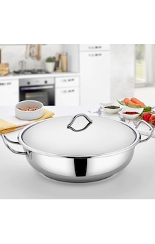 Gülsan Mega Basık Karnıyarık Tencere Çelik 32 CM 8 Litre L Gülsan Mega Basık Karnıyarık Tencere Çelik 32 CM 8 Litre L
