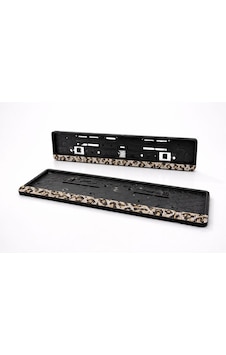 Leopar Desenli Taşlı Plakalık 2 Li Premium Set Leopar Desenli Taşlı Plakalık 2 Li Premium Set