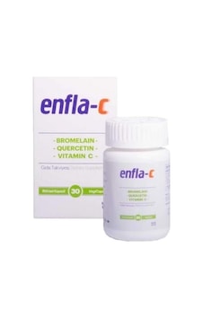 Enfla C 30 Kapsül Sade Aroma İle Yetişkinler İçin Vitamin C, Bromelain Ve Quercetin İçerir Enfla C 30 Kapsül Sade Aroma İle Yetişkinler İçin Vitamin C, Bromelain Ve Quercetin İçerir