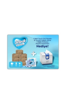Selpak Professional Touch 2in1 Peçete & Tuvalet Kağıdı 200'lü X 7 Koli + Pickasso Peçete Dispenseri Hediyeli Selpak Professional Touch 2in1 Peçete & Tuvalet Kağıdı 200'lü X 7 Koli + Pickasso Peçete Dispenseri Hediyeli