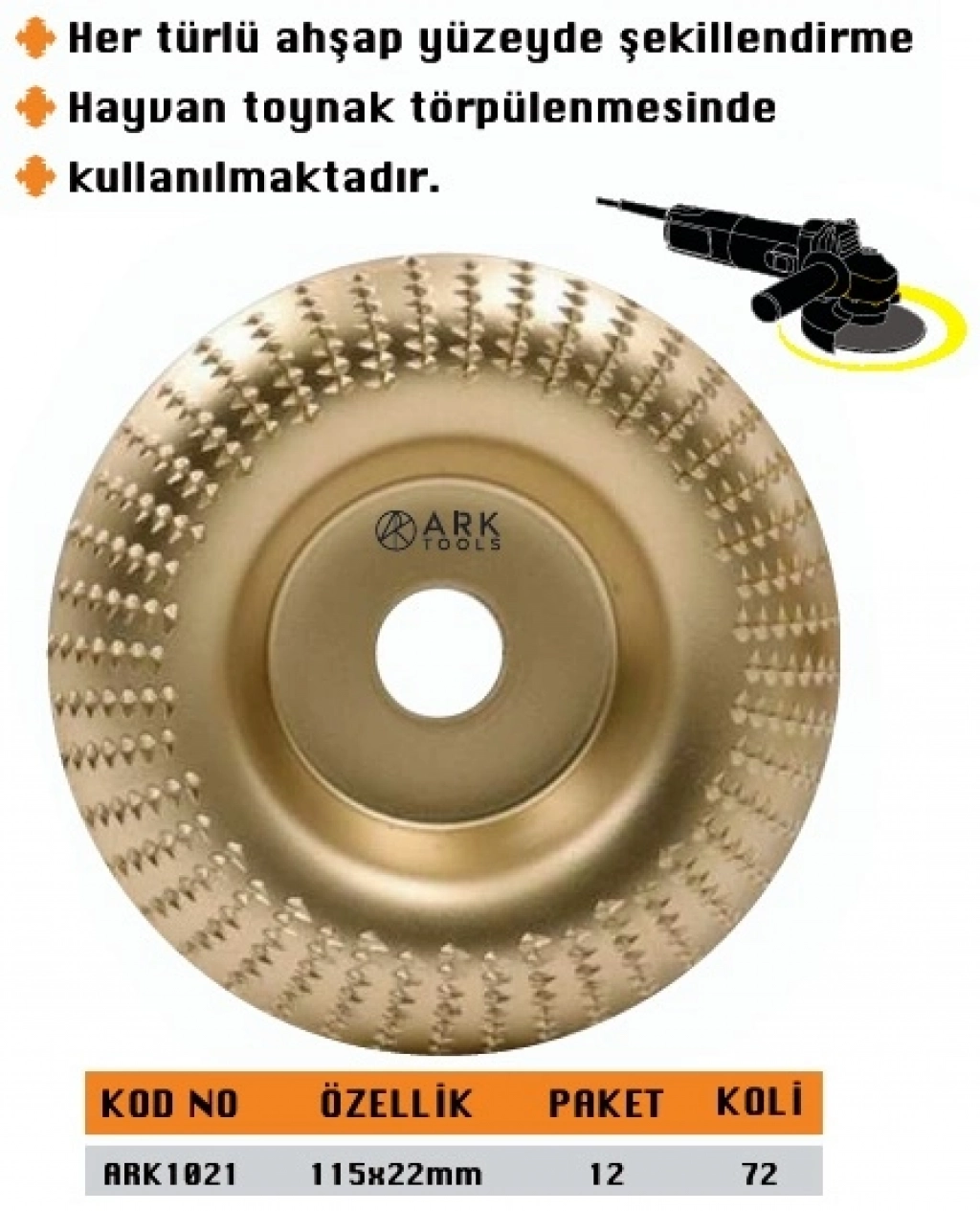 Ark Ahşap Eğe Disk 115 22