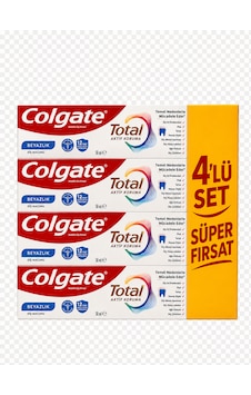 Colgate Total Active Protection Beyazlık Diş Macunu 50 Ml + 50 Ml Süper Fırsat Paket 4 Adet Günlük Koruma Colgate Total Active Protection Beyazlık Diş Macunu 50 Ml + 50 Ml Süper Fırsat Paket 4 Adet Günlük Koruma