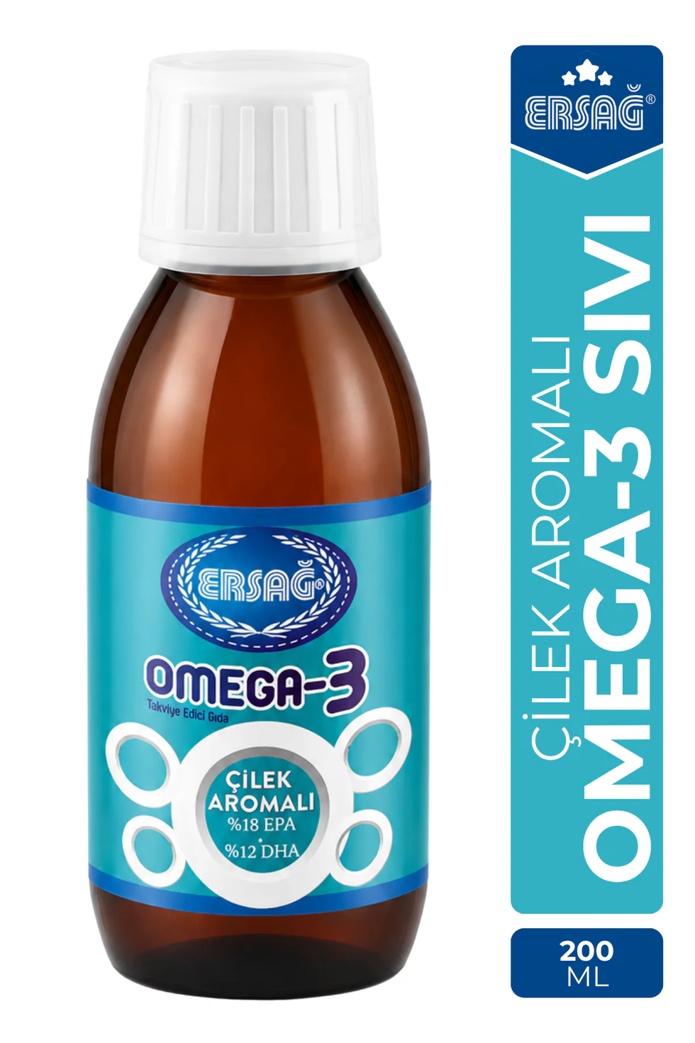 Ersağ Omega-3 Sıvı Çilek Aromalı Takviye Edici Gıda 100 Ml Ersağ Omega-3 Sıvı Çilek Aromalı Takviye Edici Gıda 100 Ml