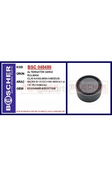 Alternatör Gergi Rulmani Clio 2 - Kangoo - Megane 2 - Modus - Micra 3 1.5 Dcı K9k - Megane 2 1.4-1.6 16v K4m - K4j Alternatör Gergi Rulmani Clio 2 - Kangoo - Megane 2 - Modus - Micra 3 1.5 Dcı K9k - Megane 2 1.4-1.6 16v K4m - K4j