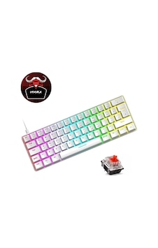 Trol Red Switch Mini Rgb Oyun Klavyesi Gaming Mekanik 62 Tuşlu 18 Led Usb Type-c Kablosu Beyaz Lcd Trol Red Switch Mini Rgb Oyun Klavyesi Gaming Mekanik 62 Tuşlu 18 Led Usb Type-c Kablosu Beyaz Lcd