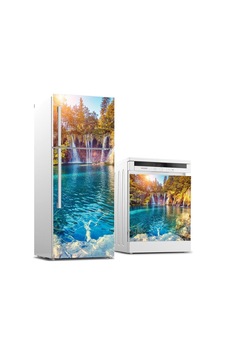 Buzdolabı Ve Bulaşık Makinası Beyaz Eşya Sticker Kaplama 3D Şelal