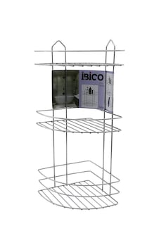3 Katlı - Üçgen Krom Metal Banyo Köşelik - Duşkabin Raf Açık Gri 3 Katlı - Üçgen Krom Metal Banyo Köşelik - Duşkabin Raf Açık Gri