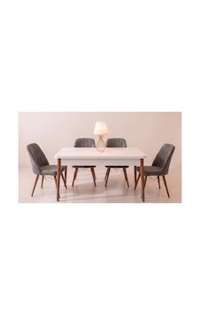 Familieconcept Ada Serisi, 80x132 Açılabilir Suntalam Mutfak Masası Takımı 4 Adet Sandalyeada008byzsun04a Beyaz Familieconcept Ada Serisi, 80x132 Açılabilir Suntalam Mutfak Masası Takımı 4 Adet Sandalyeada008byzsun04a Beyaz