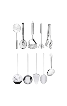 10 Parça Sunum Hazırlama Servis, Patates Ezici, Makarna Maşası, Kevgir, Salata Maşası Mutfak Seti 10 Parça Sunum Hazırlama Servis, Patates Ezici, Makarna Maşası, Kevgir, Salata Maşası Mutfak Seti