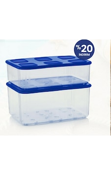 Tupperware Yeni Şeffaf Kaplar 2'li Tupperware Yeni Şeffaf Kaplar 2'li
