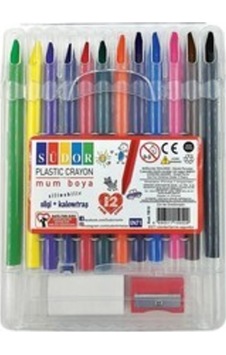 Südor Plastik Crayon 12 Li Mum Boyası (silgi + Kalemtraş Hediyel Südor Plastik Crayon 12 Li Mum Boyası (silgi + Kalemtraş Hediyel