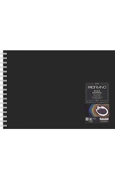 Fabriano Black Drawing Book Murillo Nero 190gr. Landscape Çizim Blok A5 40 Sayfa - 14.8x21cm Spiralli Fabriano Black Drawing Book Murillo Nero 190gr. Landscape Çizim Blok A5 40 Sayfa - 14.8x21cm Spiralli