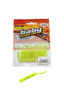 Fujin Baby Worm 5.2 Cm Floating Lrf Silikonu Yellow Tek Renk-Tek Ebat