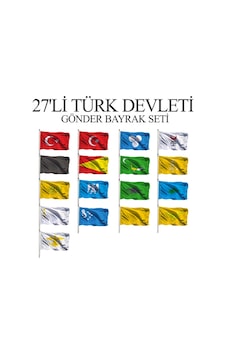 27'li Türk Devletleri Seti 50X75- Sopasız 27'li Türk Devletleri Seti 50X75- Sopasız