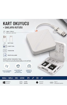 Büro Ev Ofis Cihazları İçin 5gbps Usb Typec Sd Tf Usb3.0 Veri Aktarım Kart Saklama Kutusu Büro Ev Ofis Cihazları İçin 5gbps Usb Typec Sd Tf Usb3.0 Veri Aktarım Kart Saklama Kutusu