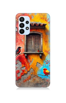 Samsung Galaxy A33 Uyumlu Pencerede Renkli Kuşlar Desenli Silikon Kılıf Çok Renkli Samsung Galaxy A33 Uyumlu Pencerede Renkli Kuşlar Desenli Silikon Kılıf Çok Renkli
