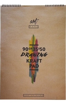 Kraft Çizim Blok 15 Yaprak 90gr 35x50cm N:art-90-3550