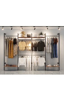 Mağaza Raf Sistemi, Askılık Sistemi, Butik Rafı, Giyinme Odası Siyah - Lidya Mağaza Raf Sistemi, Askılık Sistemi, Butik Rafı, Giyinme Odası Siyah - Lidya
