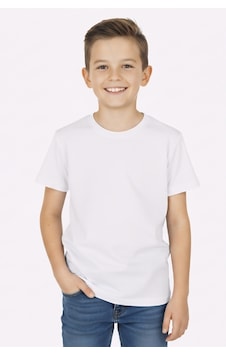 Modanino Erkek Çocuk Geniş Kalıp T-shirt 12-16 Yaş 12559 Beyaz