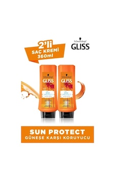Schwarzkopf Gliss Sun Protect Koruyucu Saç Bakım Kremi 2 x 360 ML Schwarzkopf Gliss Sun Protect Koruyucu Saç Bakım Kremi 2 x 360 ML