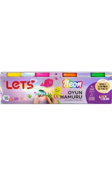 Lets 4 Renk Neon Oyun Hamuru 440 G Çok Renkli Lets 4 Renk Neon Oyun Hamuru 440 G Çok Renkli