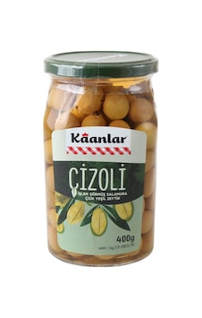 Kaanlar Çizoli Salamura Çizik Yeşil Zeytin 400 G 5'li Avantaj Paketi Mıchu