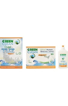 U Green Clean Bitkisel Bulaşık Makinesi Deterjanı 30 Tablet + Parlatıcı 500 ML + Tuz 1500 G U Green Clean Bitkisel Bulaşık Makinesi Deterjanı 30 Tablet + Parlatıcı 500 ML + Tuz 1500 G