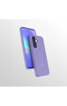 Samsung Uyumlu Galaxy A56 Kılıf M-safe Şarj Özellikli Standlı Zore Samara Kapak Lila Samsung Uyumlu Galaxy A56 Kılıf M-safe Şarj Özellikli Standlı Zore Samara Kapak Lila