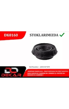 Dekar Dk0160 Amortisör Takozu Ön Sağ-sol Dacıa Logan 04 Sandero 08 Dokker 12 Duster 10 Logan Iı 12 Sandero I 6001547499-8200275528 - Dekar Dk0160 Amortisör Takozu Ön Sağ-sol Dacıa Logan 04 Sandero 08 Dokker 12 Duster 10 Logan Iı 12 Sandero I 6001547499-8200275528 -